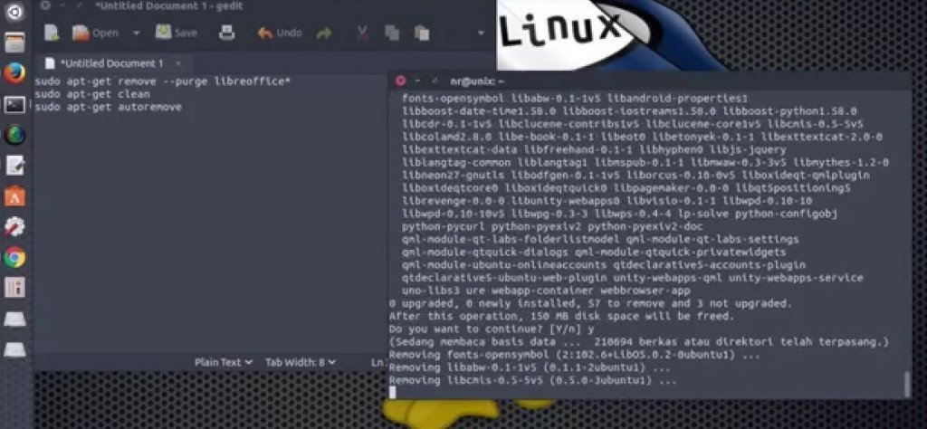 How to remove libreoffice from ubuntu Linux – the command line way !