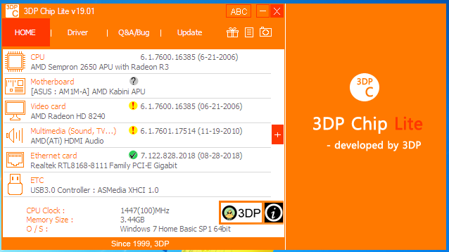 3DP Chip 23.06 for windows instal